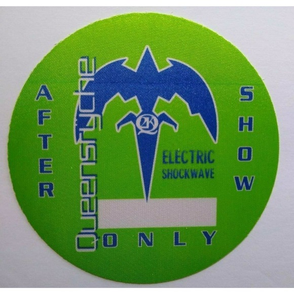 Queensryche Electric Shockwave Backstage Pass Original 1999 Rock Music Green - Picture 1 of 2